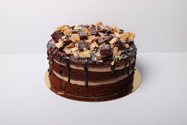 Chocolade brownie taart